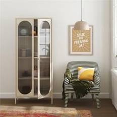 Dorel Skèp Tall Med 2 Glasd'Rrar I Metall Luna Sideboard