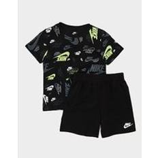 Black Other Sets Children's Clothing Nike All Over Print Crew T-Shirt Shorts Set Children - Black