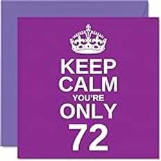 STUFF4 Födelsedagskort Keep Calm 145 mm x 145 mm