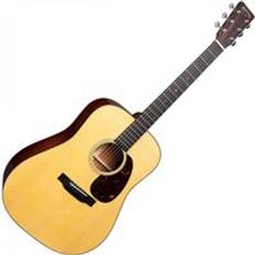 Guld Akustiska gitarrer Martin D-18E Fishman Thinline Gold