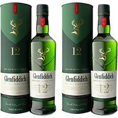 Glenfiddich 12 Year Old Single Malt Scotch Whisky Pack of 2 70cl