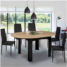 Tables à manger IDMarket Extensible Ronde DONA 4-8 110-150 cm Table à manger