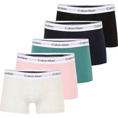 Men - Silver Underwear Calvin Klein 5 Pack Icon Trunks - Black/Silver/Pink/Navy/Green