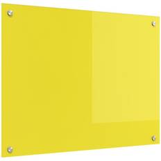 vidaXL Kök Backsplash Gul 80x60x0,6 cm Härdat Glas Stänkskydd