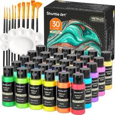 Shuttle Art Metallic Acrylic Paints Set 60ml 2oz