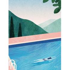 Wall Decor Henry Rivers Swimming Pool II Canvas Print 40cm x 30cm Wall Decor
