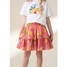 Cotton Skirts Angel & Rocket Kids' Tiered Fruit Print Skirt Pink/Multi
