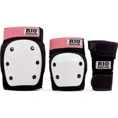 Rio Roller Inlines & Rullskridskor Rio Roller Triple Pad Protective Set Schwarz Rosa M