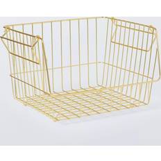 Gold Baskets John Lewis Open Front Metal Storage Gold Medium Basket