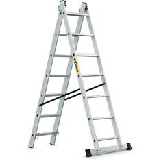 Aluminium Leiter 2-teilig 2x7 Stufen 150kg