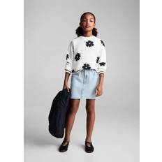 Blåa Kjolar Mango Short Denim Skirt - Blå