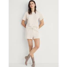 Beige Pyjamas Mango Two-Piece Short Cotton Pyjama Set - Beige