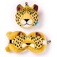 Sleep Masks Puckator Relaxeazzz Travel Pillow Eye Mask Leopard