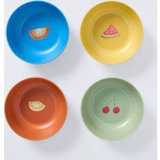 Plastic Breakfast Bowls John Lewis Dolce Vita Plastic Picnic Cereal Set of 4 15 cm Multi Breakfast Bowl
