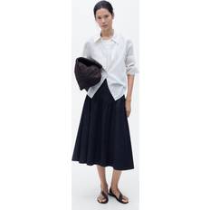 Zipper Skirts Mango Flared Denim Skirt - Open Blue
