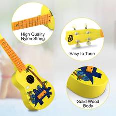 White Ukuleles Ammoon 21-Inch Kids Ukulele with 12-Fret Fingerboard