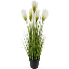 B2X Pampasgräs Med 5 Blommor I Svart Kruka Konstgjord växt