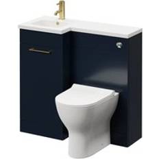Napoli Combination Deep Blue 900mm Vanity Unit Toilet Suite