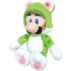 Sanei Sanei Boeki Super Mario 3D World Neco Luigi Plush Toy Sitting 18 cm