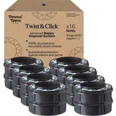 Tommee Tippee Twist and Click Advanced Nappy Bin Refill Cassettes Pack of 16