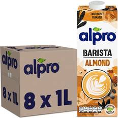 Alpro Barista Almond Plant-Based Long Life Drink 1L Pack of 8