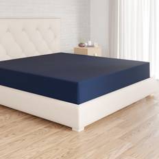 Soft Microfibre Super King Fitted Deep Pocket 12 Inch 30 cm Navy Blue