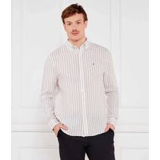 Tommy Hilfiger Beige Skjortor Tommy Hilfiger Linne Essential Randig Skjorta - Beige