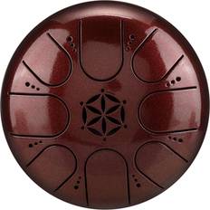 Tomtop Jms 5 Inch Steel Tongue Drum 8 Notes Handpan Drum with Drum Mallet Finger Picks