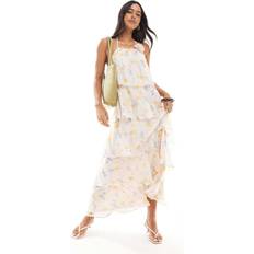 Chiffon Tøj Pieces Maxi Kjole Long Layred Dress - Barely Pink