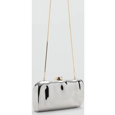 Mango Metal Clutch Bag - Silver