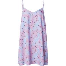Monki Kjole Slip-Minikjole Med Blomstermønster - Marin/Lyse