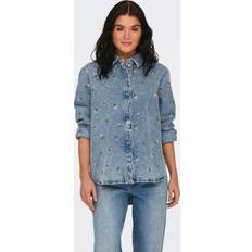 Pleats Shirts Only Onlvera Dress Shirt - Light Blue