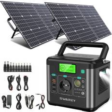 Swarey Kraftwerk Stromgenerator 300W S160 222Wh Solargenerator Power Bank Ladegerät mit 2x 100W Solarpanel