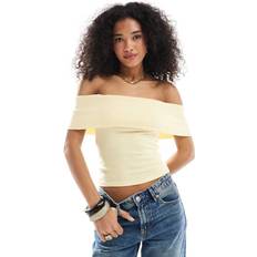 Hollister Off The Shoulder Short Sleeve Top - Yellow