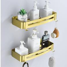 Gold Shower Baskets, Caddies & Soap Shelves HNVNER HNVNER Shower Caddy Brushed Gold Shower Shelf