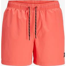 Multicoloured Swimming Trunks Jack & Jones Maui Solid Swim Shorts Hot Coral