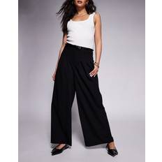 River Island Byxor River Island Figursydda Byxor Med Vida Ben - Svarta