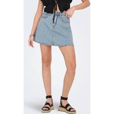 Blå - Denimnederdele Only Onleden A-Skirt Pim - Light Blue Denim