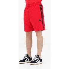 Multifärgade Shorts adidas Essential 3-Stripes French Terry Shorts - Pure Ruby/Black