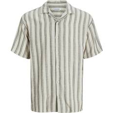 Jack & Jones Herre Skjorter Jack & Jones Enzo Stripe Resort Shirt SS Moonbeam