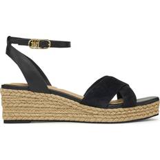 Tommy Hilfiger Sandali con tacco Tommy Hilfiger Leather & Suede Mid Wedge - Nero