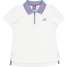 New Balance Polo Shirts New Balance Kids' Cotton Tennis Quarter-Zip Polo Shirt - Bright White