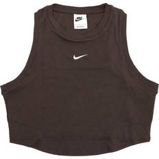 Nike Tank Tops on sale Nike Sportswear Essentials Ribbed Cropped Tank Top - Brown