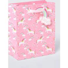 John Lewis Unicorn Gift Bag Light Pink Medium Portrait