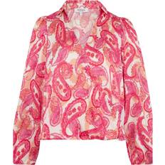 Morgan Blouse Droite Col V À Motifs - Rose