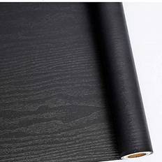 Black Adhesive Film Abyssaly Vinilo Adhesivo Muebles Madera 30cm x 200cm Película Adhesiva