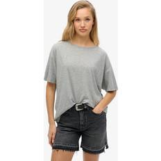 Superdry Dam T-shirts Superdry Women's Studio T-shirt mit überschnittenen Schultern - Grau