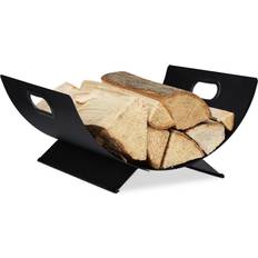 Kaminer Relaxdays Vedkorg Metall 18,5 x 40,5 x 33 cm