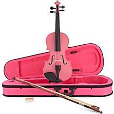 Pink Violins Gear4music Pink Violin 1/2 Size with Bow and Case
