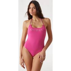 Guess Swimsuits Guess Logo One-Piece Swimsuit - Pink